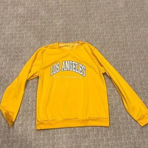 Yellow Los Angeles Graphic Crewneck